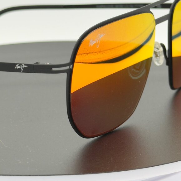 Maui Jim Sharks Cove Black Hawaii Lava Polarized Sunglasses MJ605-02 - Picture 11 of 11